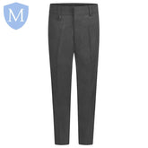 Plain Boys Standard Fit Trews Trouser Mid-Grey Mansuri